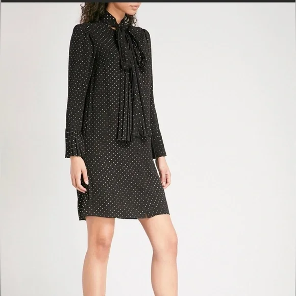 slim fit dress slacks Elegant Black Dress with Gold Button Detail | Timeless Chic main image 0